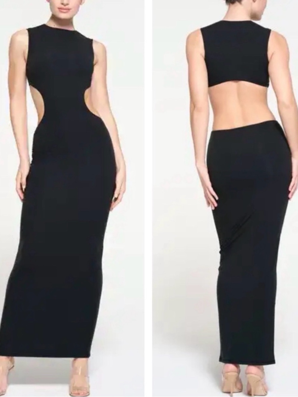 NWT SKIMS Fits Everybody Cut Out Open Back Long Dress